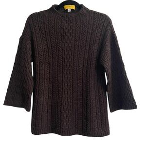 St John Brown Cable Knot Sweater Size S/M